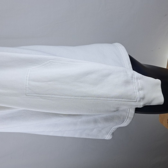 Polo Sport 5 button mock neck Med white casual preppy pullover sweatshirt - Picture 3 of 7